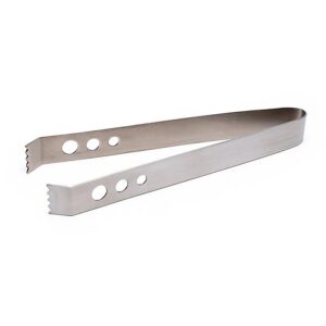 Pince à glace professionnelle en acier inoxydable argenté