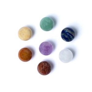 Kit 7 Sphères Chakras en Pierres Naturelles : Maîtrise de l'Alignement Énergétique et Feng Shui